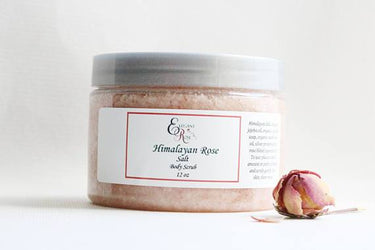 Himalayan Rose Salt Body Scrub - Moisturizing, Maroon Oliver