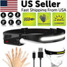 COB LED Headlamp USB Rechargeable Headlight Torch Work Light Bar Head Puce Gaia