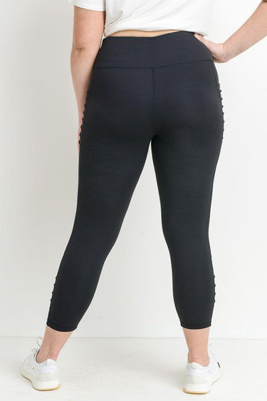 High Waist Moto Ribbed Mesh Leggings with Pockets