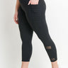 High Waist Moto Ribbed Mesh Leggings with Pockets